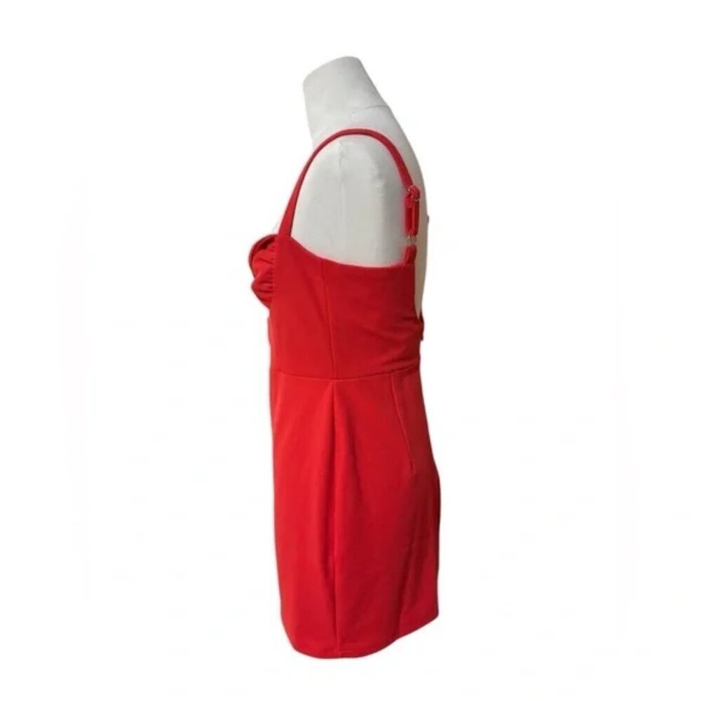 Runaway Womens Solace Mini Dress In Fire Red With Cut Out Size 6 US - Picture 3 of 8